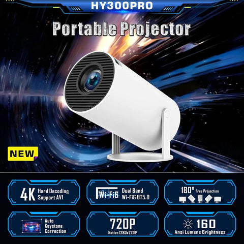 Portable 4K Home Cinema Projector